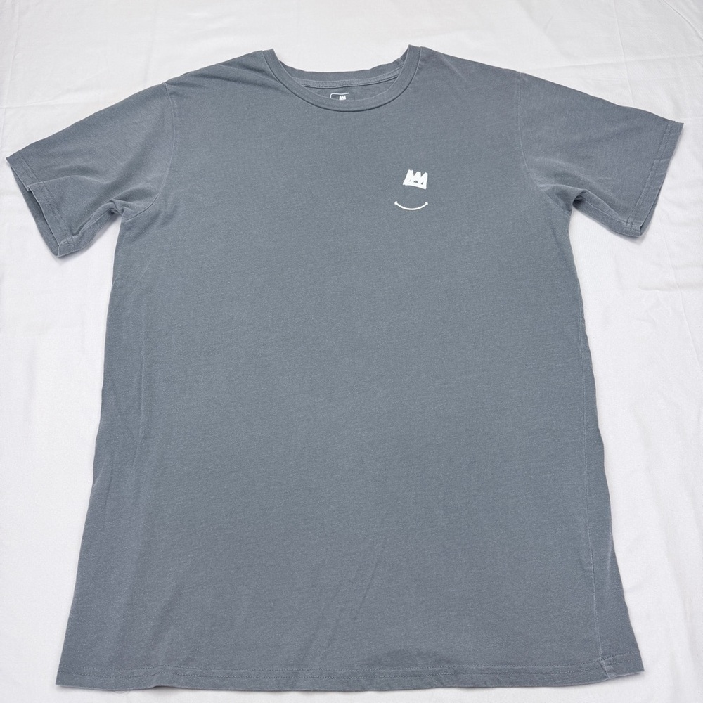 Black Men Smile Gray Short Sleeve Tee